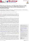 Cover page: Draft Genome Sequences of Chlamydiales Bacterium STE3 and Neochlamydia sp. Strain AcF84, Endosymbionts of Acanthamoeba spp.