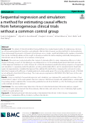 Cover page: Sequential regression and simulation: a method for estimating causal effects from heterogeneous clinical trials without a common control group