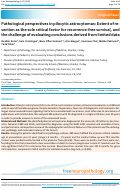 Cover page: Pathological perspectives in pilocytic astrocytomas: Extent of resection as the sole critical factor for recurrence-free survival, and the challenge of evaluating conclusions derived from limited data.