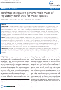 Cover page: MotifMap: integrative genome-wide maps of regulatory motif sites for model species