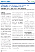 Cover page: Reframing Critical Needs in Vector Biology and Management of Vector-Borne Disease