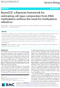 Cover page: BayesCCE: a Bayesian framework for estimating cell-type composition from DNA methylation without the need for methylation reference