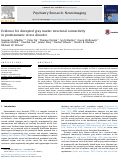 Cover page: Evidence for disrupted gray matter structural connectivity in posttraumatic stress disorder.