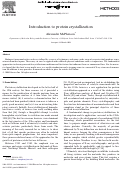 Cover page: Introduction to protein crystallization