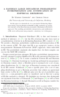 Cover page: A Bayesian Large Deviations Probabilistic Interpretation and Justification of Empirical Likelihood