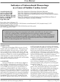 Cover page: Indicators of Subarachnoid Hemorrhage  as a Cause of Sudden Cardiac Arrest