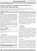 Cover page: ngsTools: methods for population genetics analyses from next-generation sequencing data