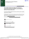 Cover page: The Health Professions Education Pathway: Preparing Students, Residents, and Fellows to Become Future Educators