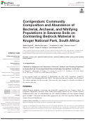 Cover page: Corrigendum: Community Composition and Abundance of Bacterial, Archaeal, and Nitrifying Populations in Savanna Soils on Contrasting Bedrock Material in Kruger National Park, South Africa