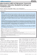 Cover page: Mitochondrial p38β and manganese superoxide dismutase interaction mediated by estrogen in cardiomyocytes.