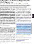 Cover page: Global evidence for ultraviolet radiation decreasing COVID-19 growth rates.