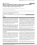 Cover page: Effect of reproductive factors on stage, grade and hormone receptor status in early-onset breast cancer