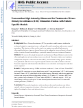 Cover page: Transurethral high-intensity ultrasound for treatment of stress urinary incontinence (SUI): simulation studies with patient-specific models