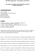 Cover page: Development of superconducting magnet systems for HIF Experiments