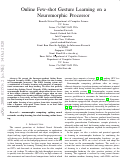 Cover page: Online Few-Shot Gesture Learning on a Neuromorphic Processor