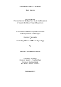 Cover page: Developing the Personal Style of the Supervisor Scale: An Evaluation of Stylistic Profiles of Clinical Supervisors