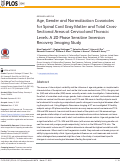 Cover page: Age, Gender and Normalization Covariates for Spinal Cord Gray Matter and Total Cross-Sectional Areas at Cervical and Thoracic Levels: A 2D Phase Sensitive Inversion Recovery Imaging Study