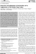 Cover page: Response and Adaptation of Escherichia coli to Suppression of the Amber Stop Codon