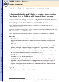 Cover page: Preliminary reliability and validity of a battery for assessing functional skills in children with Sturge-Weber syndrome