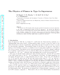 Cover page: The physics of flames in Type Ia supernovae