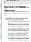 Cover page: Setting up clinical trials for success: Applying preclinical advances in combined TGFβ/PD-L1 inhibition to ongoing clinical studies.