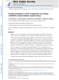 Cover page: Provider perceptions of lack of supportive care during childbirth: A mixed methods study in Kenya.