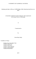 Cover page: Mediating the Optics of Privacy : LGBTQ Rights, Public Subjecthood and the Law in India