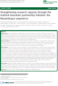 Cover page: Strengthening research capacity through the medical education partnership initiative: the Mozambique experience