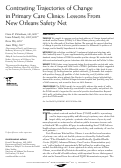 Cover page: Contrasting trajectories of change in primary care clinics: lessons from New Orleans safety net.