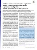 Cover page: HOPS-dependent endosomal fusion required for efficient cytosolic delivery of therapeutic peptides and small proteins