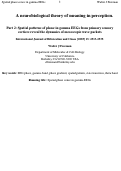 Cover page: A neurobiological theory of meaning in perception.  Part 2. Spatial patterns of phase in gamma EEG from primary sensory cortices reveal the properties of mesoscopic wave packets