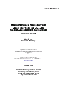 Cover page: Measuring Physical Accessibility with Space-Time Prisms in a GIS: A Case Study of Access to Health-Care Facilities