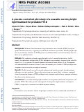 Cover page: A placebo‐controlled pilot study of a wearable morning bright light treatment for probable PTSD