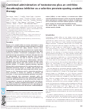 Cover page: Combined administration of testosterone plus an ornithine decarboxylase inhibitor as a selective prostate‐sparing anabolic therapy