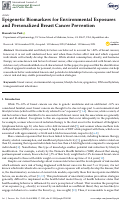 Cover page: Epigenetic Biomarkers for Environmental Exposures and Personalized Breast Cancer Prevention