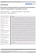 Cover page: Microcoleus (Cyanobacteria) form watershed‐wide populations without strong gradients in population structure