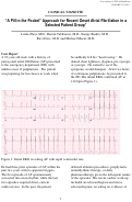 Cover page: “A Pill in the Pocket” Approach for Recent Onset Atrial Fibrillation in a Selected Patient Group”