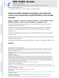 Cover page: Shared and distinct biological mechanisms for anxiety and sensory over‐responsivity in youth with autism versus anxiety disorders