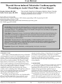 Cover page: Thyroid Storm-induced Takotsubo Cardiomyopathy Presenting as Acute Chest Pain: A Case Report