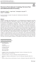 Cover page: Shortcuts to Thermodynamic Computing: The Cost of Fast and Faithful Information Processing