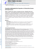 Cover page: Population-Attributable Risk Proportion of Clinical Risk Factors for Breast Cancer.