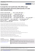 Cover page: A prospective real‐world study of the diffuse‐type tenosynovial giant cell tumor patient journey: A 2‐year observational analysis