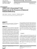 Cover page: SARS-CoV-2-Associated T-Cell Responses in the Presence of Humoral Immunodeficiency