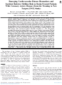 Cover page: Emerging Cardiovascular Disease Biomarkers and Incident Diabetes Mellitus Risk in Statin-Treated Patients With Coronary Artery Disease (from the Treating to New Targets [TNT] Study)