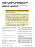 Cover page: Venovenous Bypass Is Associated With a Lower Incidence of Acute Kidney Injury After Liver Transplantation in Patients With Compromised Pretransplant Renal Function