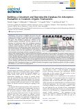 Cover page: Building a Consistent and Reproducible Database for Adsorption Evaluation in Covalent–Organic Frameworks