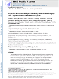 Cover page: Objective measures of physical activity, white matter integrity and cognitive status in adults over age 80