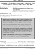 Cover page: Trends and Characteristics of Emergency Department Visits for Fall-Related Injuries in Older Adults, 2003-2010