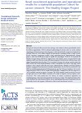 Cover page: Novel recruitment approaches and operational results for a statewide population Cohort for cancer research: The Healthy Oregon Project.