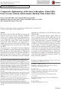 Cover page: Comparative Epidemiology of Revision Arthroplasty: Failed THA Poses Greater Clinical and Economic Burdens Than Failed TKA